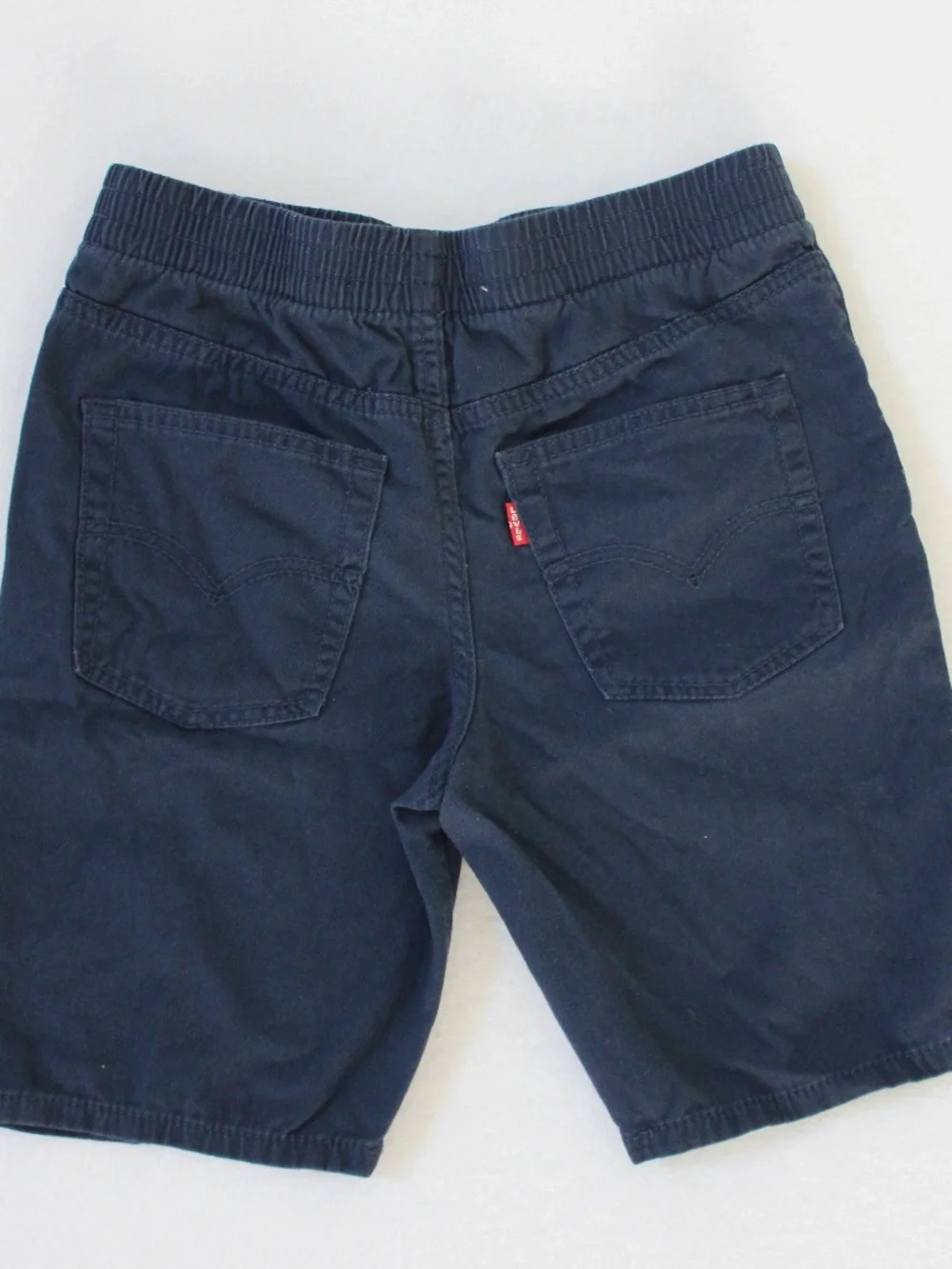 Levi's Navy Elastic Chino Shorts 10/12 Medium Boys